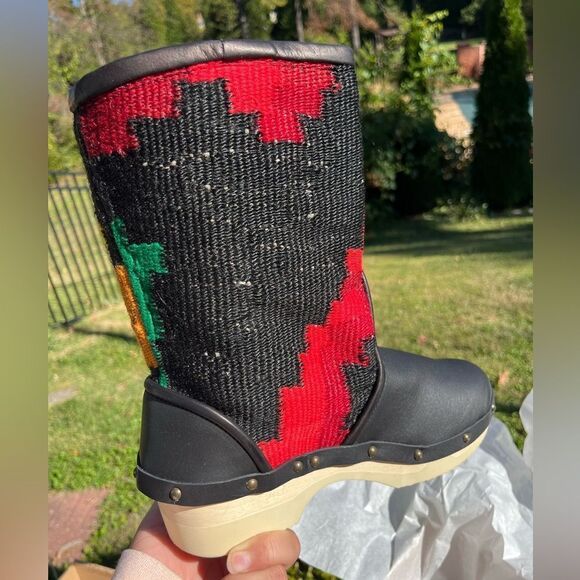 Rosa Mosa Vintage Carpet Tapestry Leather Boots NIB RARE! - Picture 12 of 13